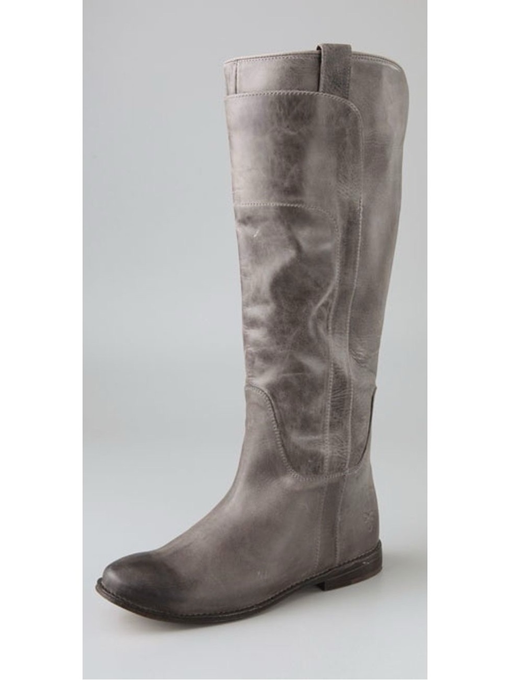 Frye Tall Distressed Grey “Paige” Leather Over-the-Knee Riding Boots Size 7.5